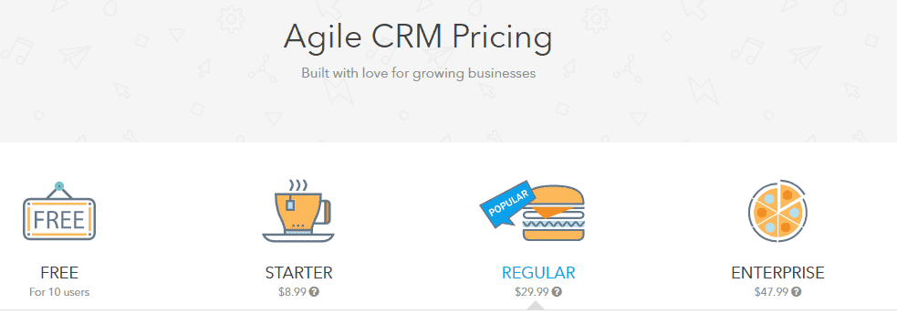 Agile CRM pricing 