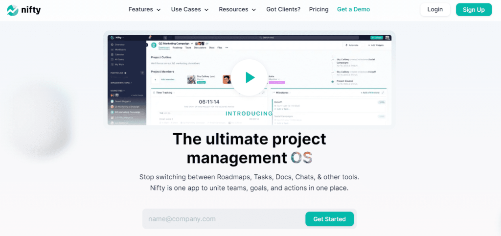 Nifty project management software