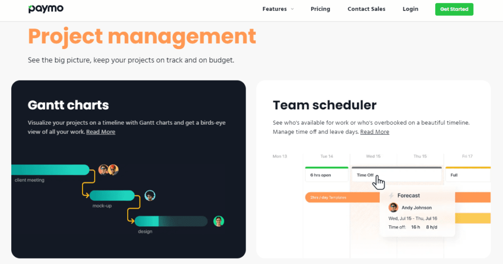Paymo project management software 