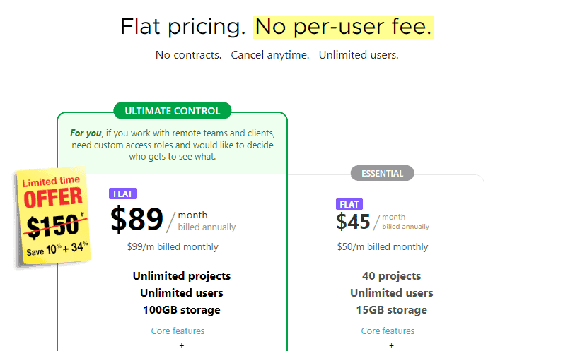 proofhub pricing