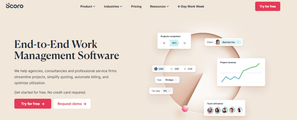 scoro project management software 