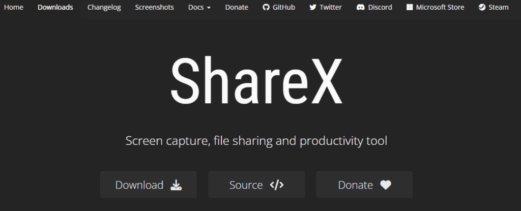 ShareX screencasting and screen recording software