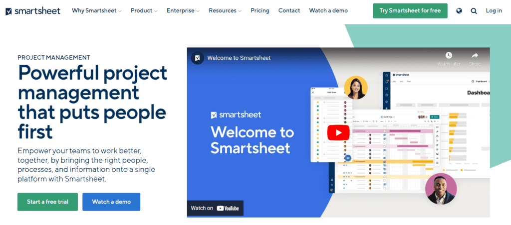 smartsheet project management software
