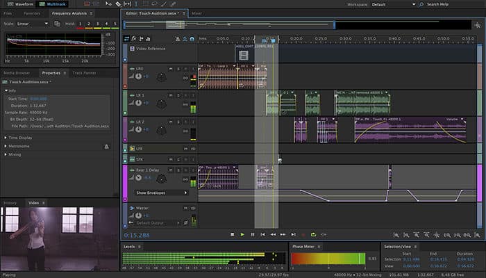 Adobe Audition podcast software