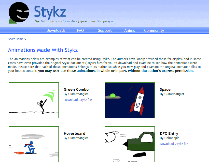Stykz Animation Software